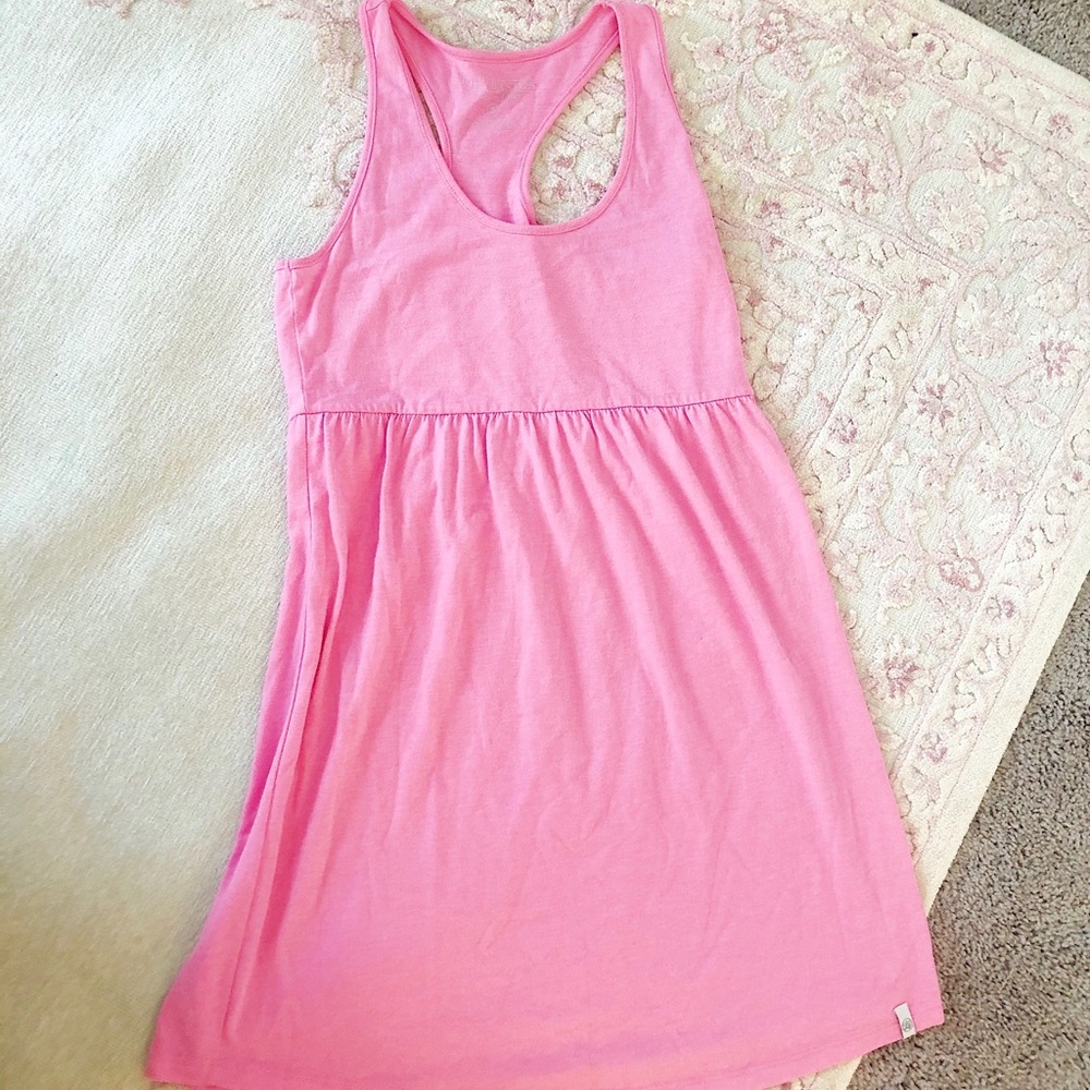 Lauren James Pink Knit Babydoll Tank Dress Small
